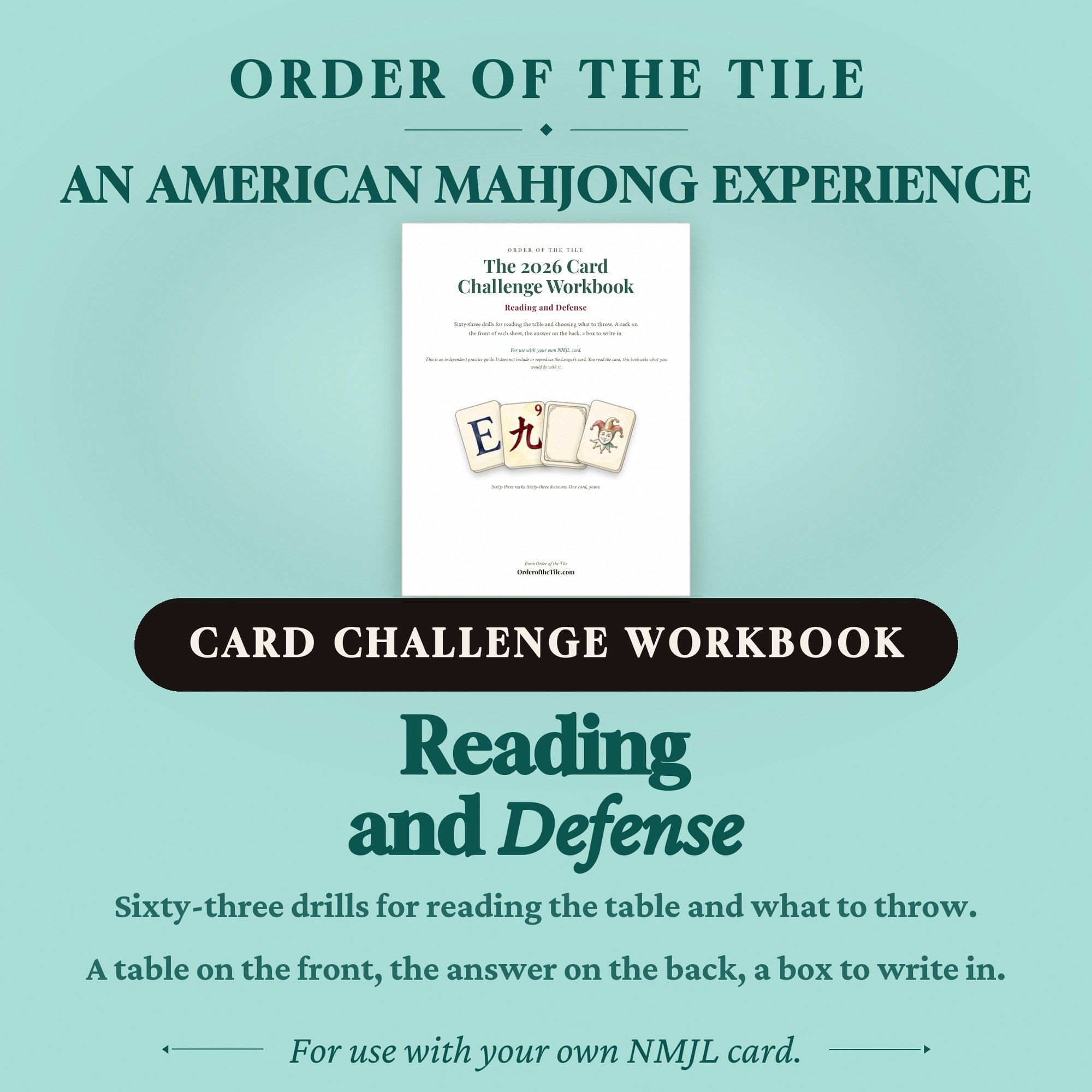 The 2026 Card Challenge Workbook: Reading and Defense photo 1